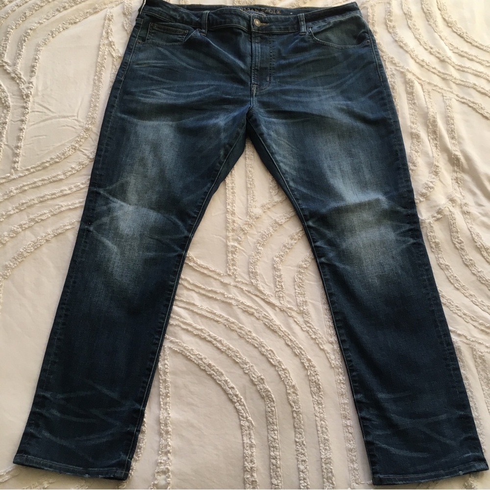 American Eagle Outfitters Dark Blue Straight Jeans 40x30